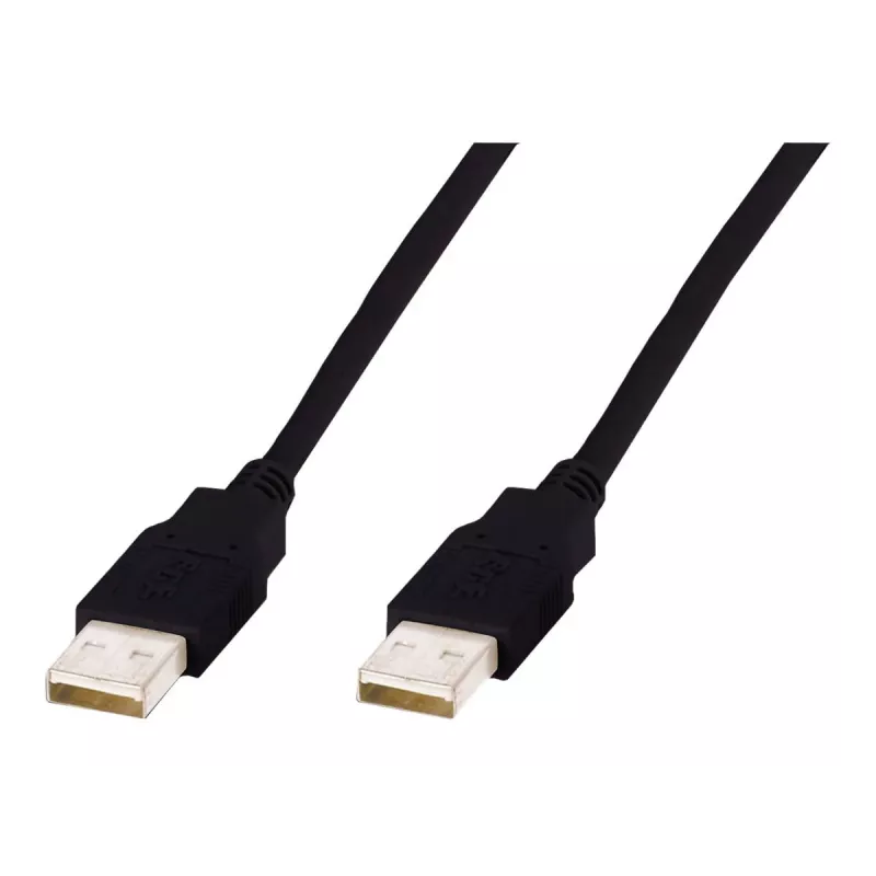 Cabo de ligação USB Assmann, Type-A M/M, 3,0 m, compatível com USB 2.0, UL, preto (AK-300100-030-S)