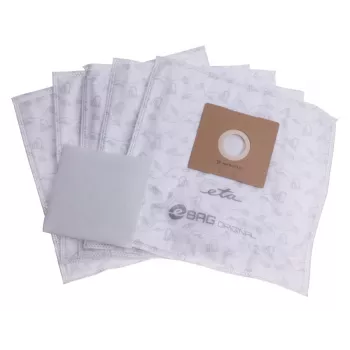Sacos para aspirador de tambor ETA ETA960068000 — pack de 5, branco