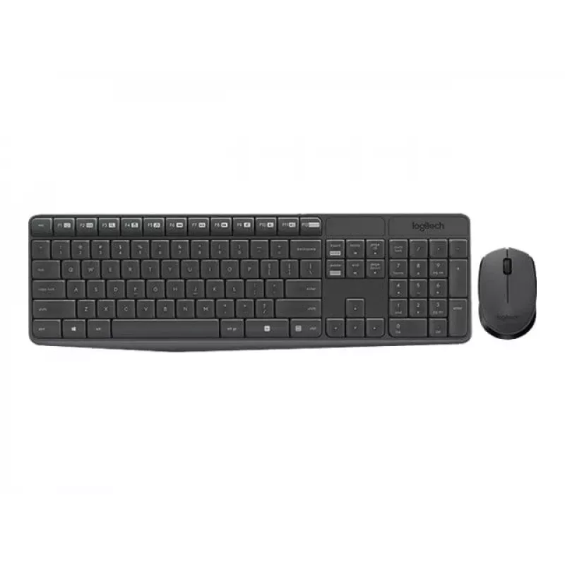 Teclado Logitech MK235 Wireless KBD+rato cinzento CZ