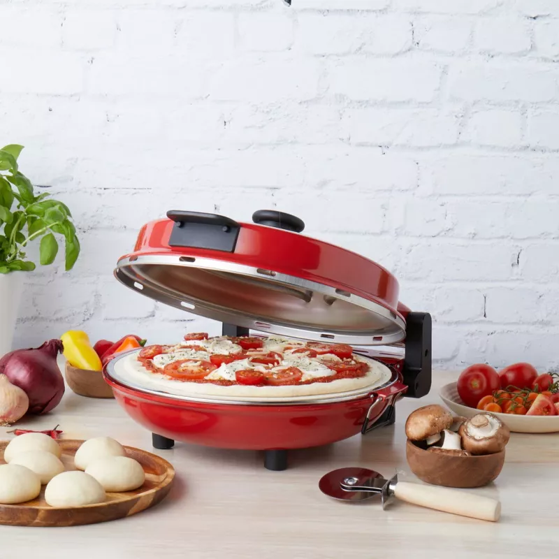 Máquina de pizza Petra PT5666VDE Bella Pizza 1200 W superfície antiaderente, forno de pizza de bancada