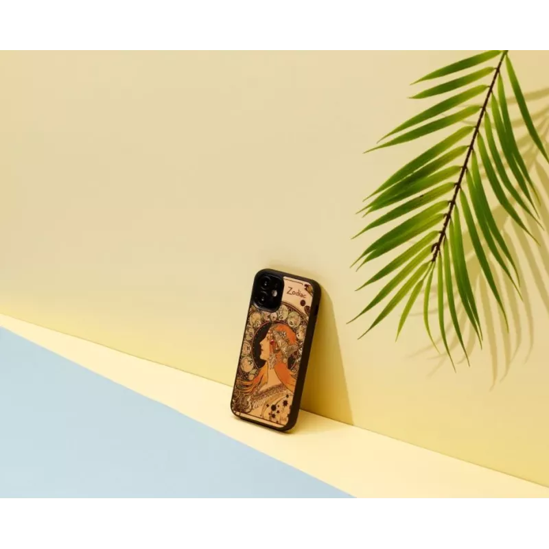 Capa para telemóvel Man and Wood para iPhone 12 mini — série Zodiac, preto