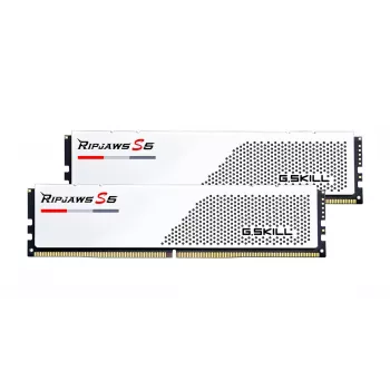 DIMM 32 GB DDR5-5600 (2x 16 GB) Dual-Kit, memória branca, F5-5600J4040C16GX2-RS5W, Ripjaws S5, INTEL XMP