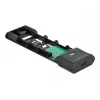 Caixa externa USB Type-C combo DeLOCK para SSD M.2 NVMe PCIe ou SATA - Caixa de armazenamento - M.2 - Cartão M.2 NVMe / SATA 10Gb/s - USB 3,2 (Gen 2) (4263