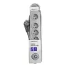 Proteção contra sobretensões Qoltec 50272 cinzento 5 tomadas AC 230V 3m