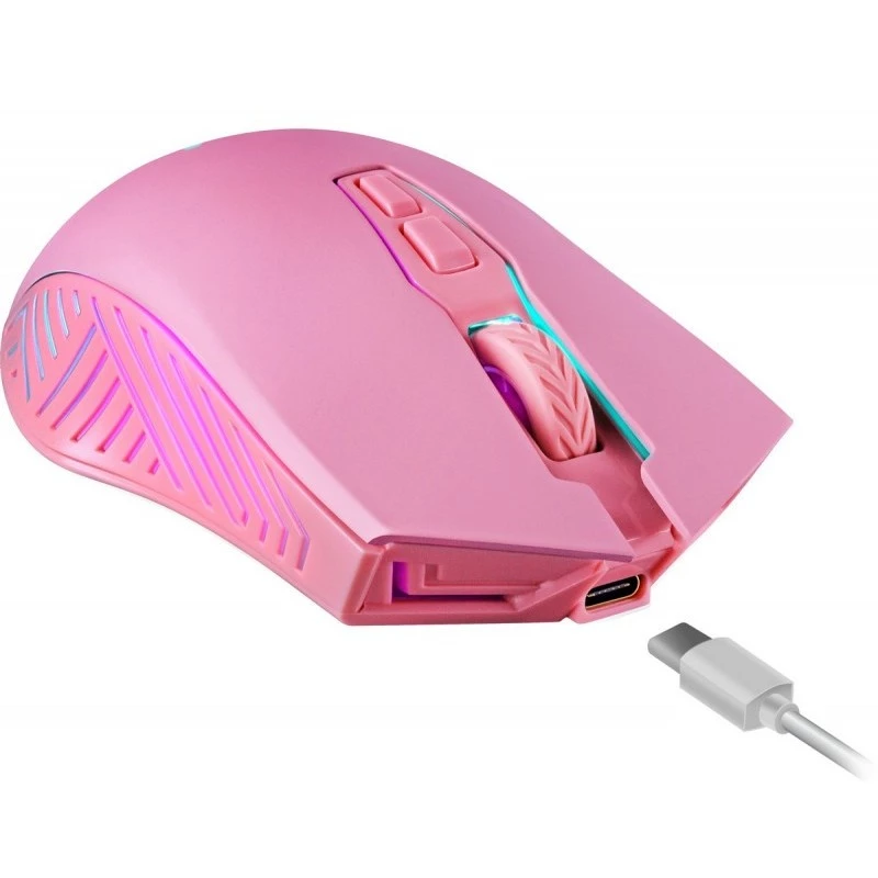 Rato gaming sem fios DEFENDER P ANDORA PINK interface