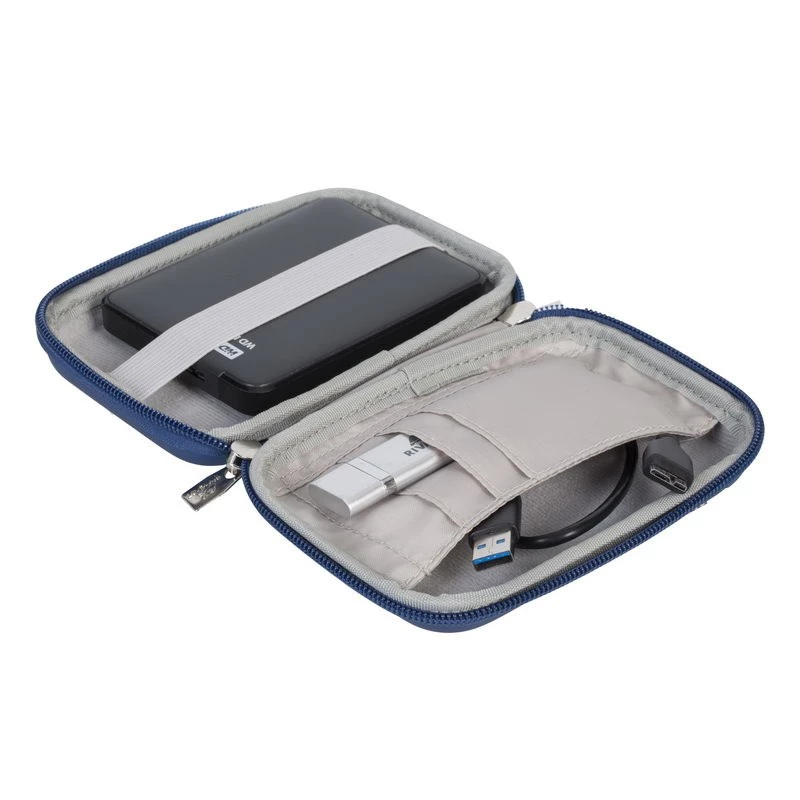 Bolsa Pouch Rivacase 9101 (PU) para HDD azul-claro