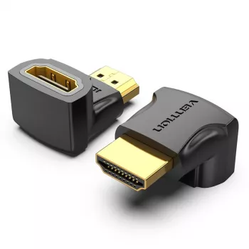 Adaptador Vention HDMI 90 graus macho para fêmea preto
