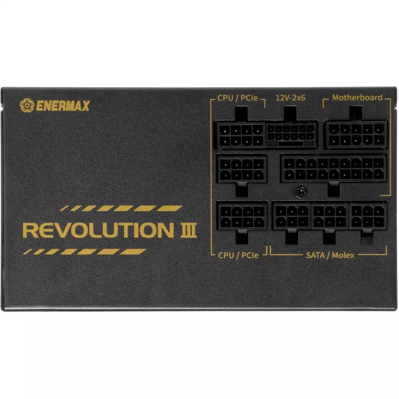 Fonte de alimentação ENERMAX ERV1000G-AHG-MAC, 1000 W, 20+4-Pin-ATX, totalmente modular, 80 PLUS Gold, preto