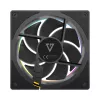 Ventoinha para caixa MODECOM VOLCANO LOOP 120 ARGB, 120 mm, PWM, 400–1400 rpm, preta