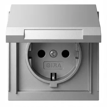 GIRA 445465 SCHUKO KD Gira TX_44 F alumínio (445465)