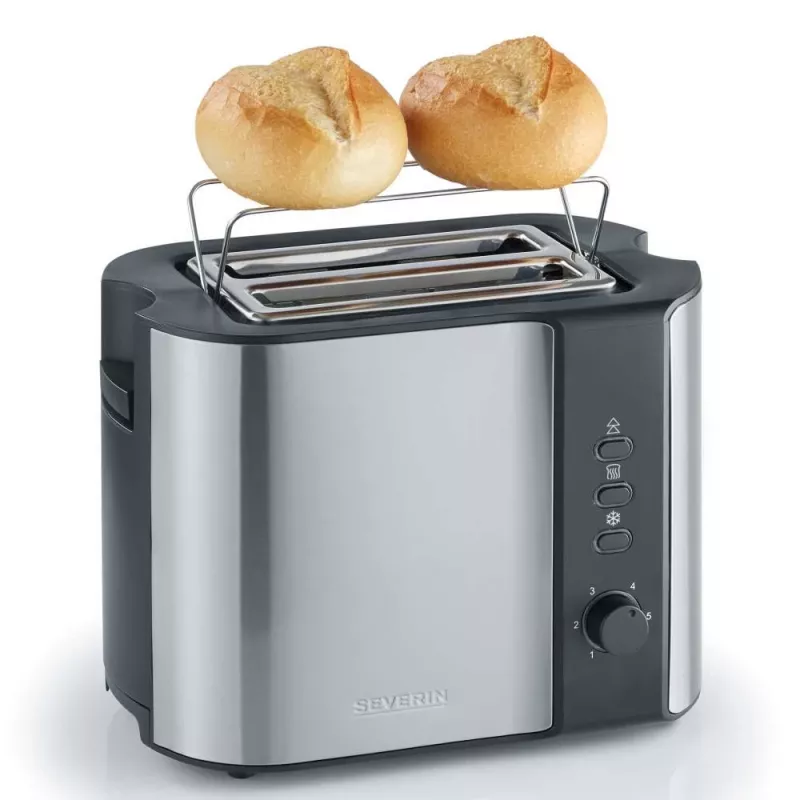 Severin 2589 2 fatias 800 W preto, aço inoxidável