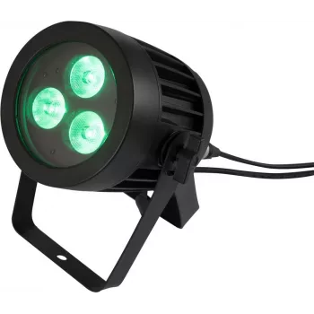 Luz PAR LED EUROLITE 3x8W QCL Spot — LED COB RGB 3x8W, projetor PAR compacto