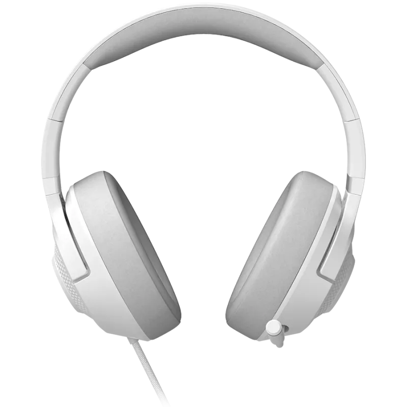 LORGAR Noah 101, headset gaming com microfone, ligação jack 3,5 mm, comprimento do cabo 2 m, design dobrável, almofadas de couro ecológico PU, tamanho: 185*195*80 mm, 0,245 kg, branco