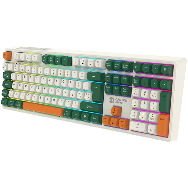 Teclado mecânico sem fios CANYON Shadder GKW-11 RGB Branco