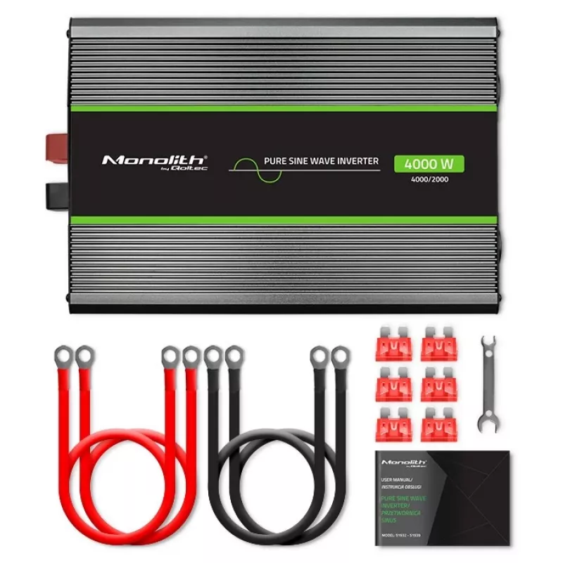 Qoltec Monolith Fonte de alimentação automóvel 4000 W Preto