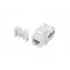 Módulo Keystone LANBERG KSU6-1090, Cat6 U/UTP plano, ficha RJ-45 para conector fêmea LSA, AWG 22/26, 14.5×16.1 mm, branco