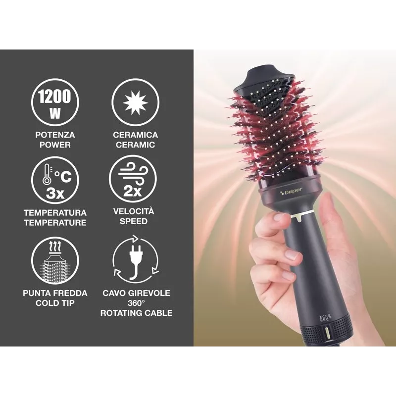 Vaporizador elétrico Beper P301PIS102, 3 níveis, 800 W