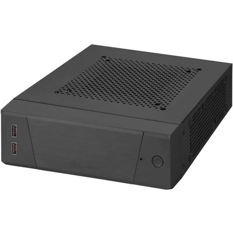 SilverStone MILO ML10 - USFF - Mini-ITX - sem fonte de alimentação - preto - USB/áudio (SST-ML10B)