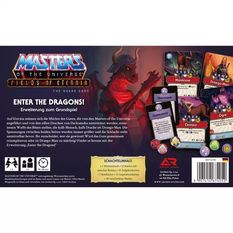 Masters of the Universe Fields of Eternia - Enter the Dragons, expansão de jogo de tabuleiro
