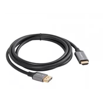 Adaptador de cabo de vídeo Lanberg CA-DPHD-20CU-0018-BK 1,8 m DisplayPort HDMI Type-A (Standard) preto, prateado