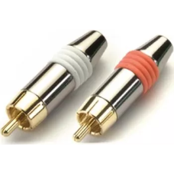 Conjunto de fichas RCA Kindermann KIN 7489000212 — conectores áudio vermelho e branco