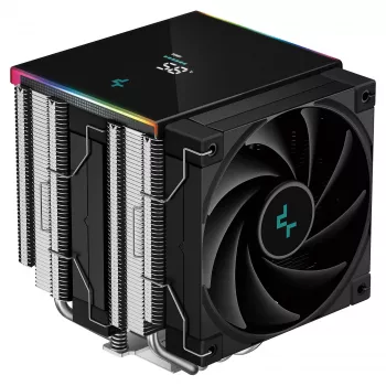 Cooler de CPU a ar DeepCool AK620 Digital SE, torre dupla, 6x heatpipes Ø6mm, 2x ventoinhas PWM de 120 mm, RGB, altura 161 mm