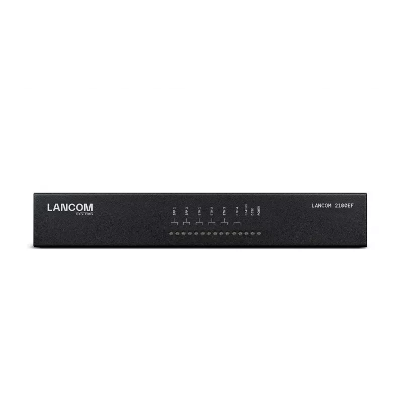 LANCOM 2100EF – Gateway SD-WAN – com fibra ótica e Ethernet – 1GbE, 2.5GbE – 1U – gerido na cloud – instalação em secretária/rack (61109)