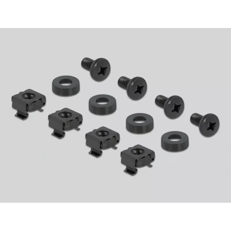 Delock 66884 Painel de calha DIN de 19 polegadas, 2U, preto