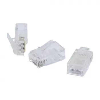 Synergy 21 S215694 Fichas RJ-45, não blindadas, embalagem de 100, para cabo plano