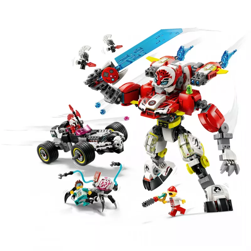 LEGO DREAMZZZ 71497 Coopers Tiger Mech e Zeros Hot Rod Car