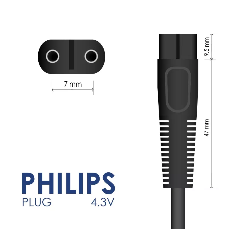 Fonte de alimentação Akyga AK-PD-15 para Philips OneBlade / Multigroom, 4,3 V, 700 mA, 3 W, 1,2 m