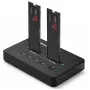 Docking station QOLTEC 52366 — dual M.2 NVMe PCIe SSD, USB-C 20Gb/s, suporta até 2×8TB, clonagem offline