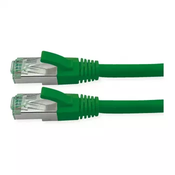 Cabo de rede RM Cat.6A S/FTP (PiMF) ROLINE, verde, 0,3 m