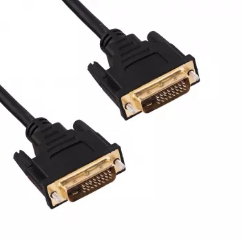 Cabo DVI-D Dual-Link Akyga AK-AV-06 (24+1), ficha macho para ficha macho, 1,8 m, preto