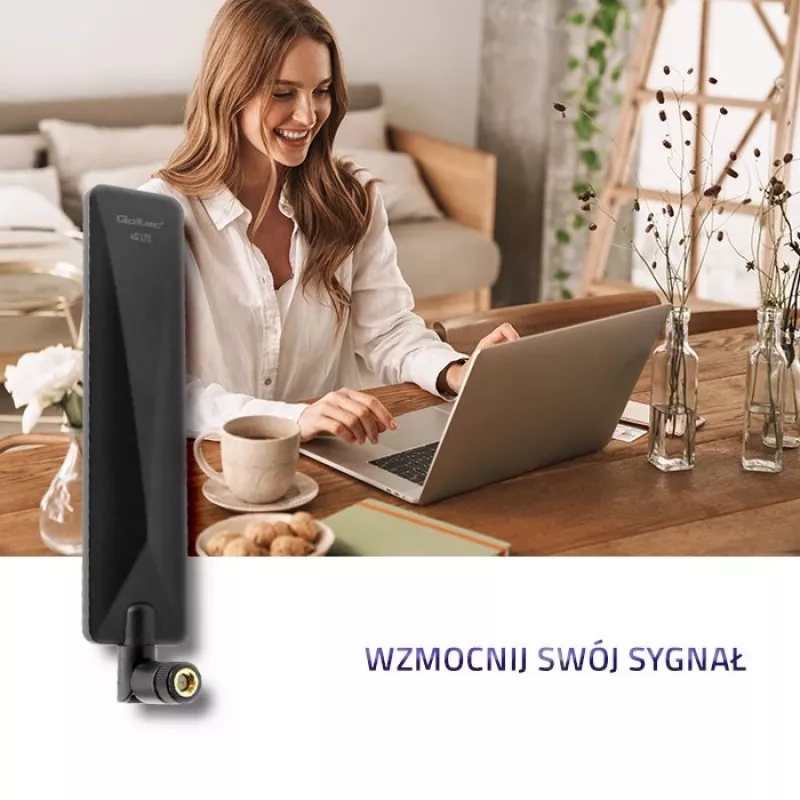 Antena 4G LTE Qoltec 57018 omnidirecional | 7dBi | interior