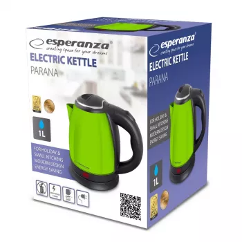 Chaleira elétrica ESPERANZA EKK128G 1,0 l 1350 W sem fios corpo em plástico verde