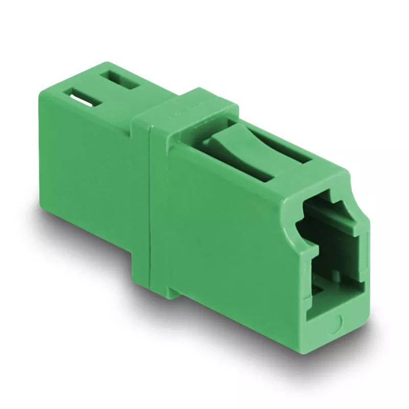 Acoplador de fibra ótica LC simplex fêmea para LC simplex fêmea APC verde DeLOCK 87984