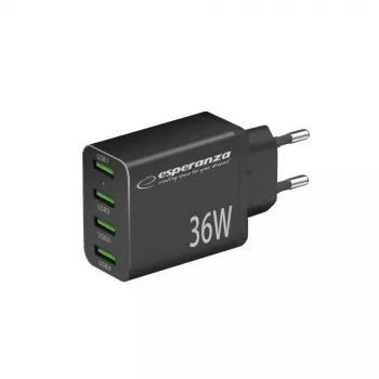 Carregador de parede Esperanza EZC107K 36W preto
