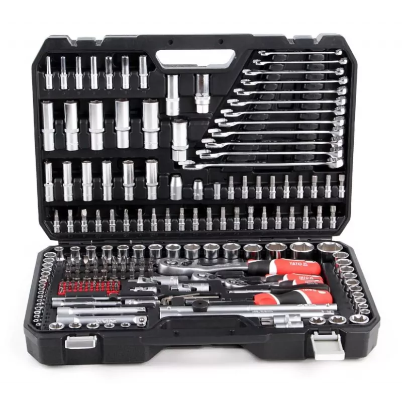 Conjunto de chaves de caixa YATO YT-38841 1/4 polegadas, 3/8 polegadas, 1/2 polegadas