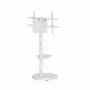 Suporte de TV de chão GEMBIRD TVS-86TR-01-W para televisores de 37–86 polegadas, branco, orientável e inclinável, VESA 200x200–600x400, carga máx. 50 kg