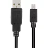 Cabo USB 2.0, ficha USB-A > ficha Mini-USB (preto, 0,5 metros, duplamente blindado)