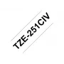 Fita de etiquetagem Brother TZE231CIV preto sobre branco TZe