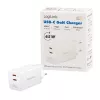 Adaptador de tomada USB duplo 65W, 2xUSB-C, branco
