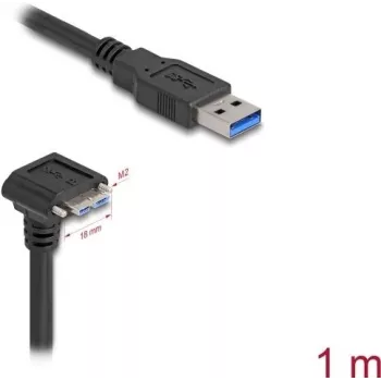 Cabo USB DeLOCK 1 m USB-A Micro-USB-B preto 5 Gbit/s
