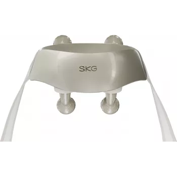 SKG H7 Ultra – cabeças de massagem cinzentas, massagem combinada, massagem por compressão, massagem por amassamento, massagem por vibração, pescoço, ombros, cinzento, plástico, botões, bateria