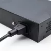 Switch Ethernet PoE QOLTEC 52296 — 4 portas RJ45 PoE, 1 uplink RJ45