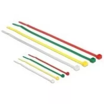 Abraçadeiras DeLOCK 18628 nylon verde vermelho transparente amarelo 200 unid.