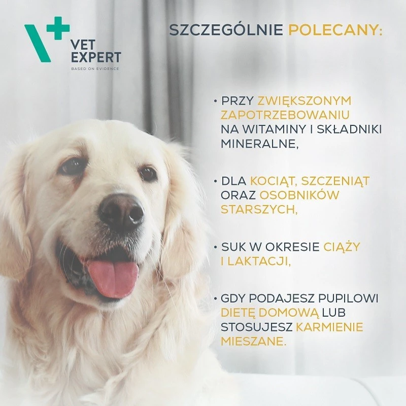Cápsulas multivitamínicas VETEXPERT 30 unidades para cães e gatos – vitalidade, apoio às articulações, sem conservantes e sem glúten