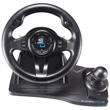 Comando de jogos Subsonic SA5596-NG preto USB volante pedais 270°
