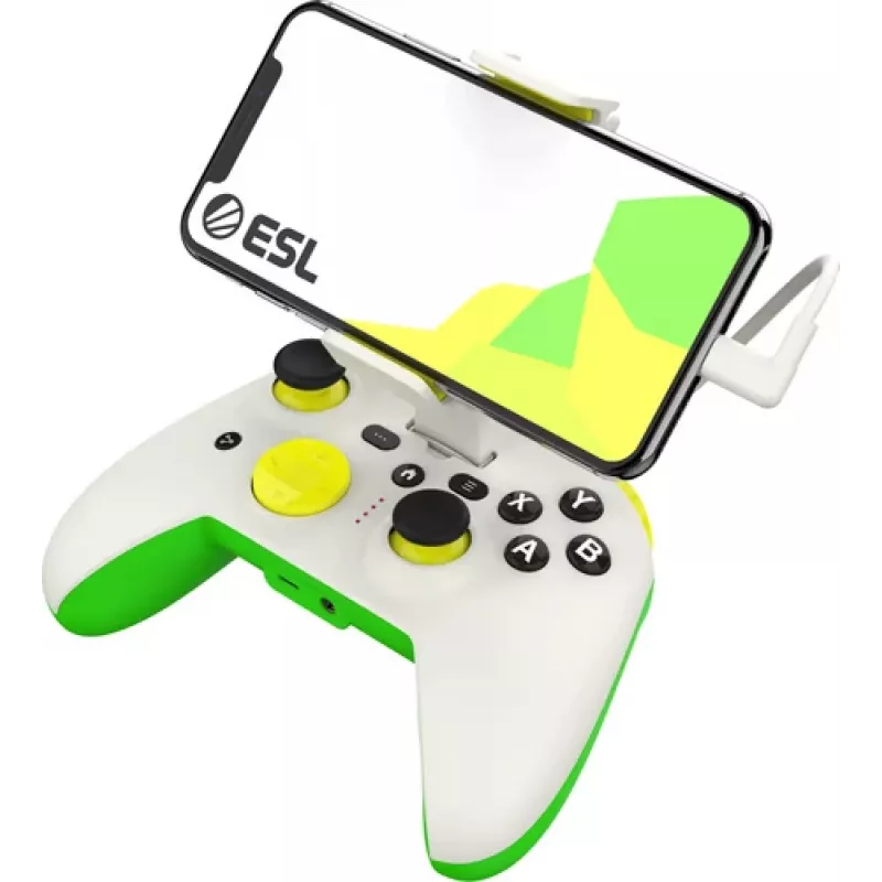 Comando RiotPWR RP1925ESL USB Type-C com fio verde branco amarelo
